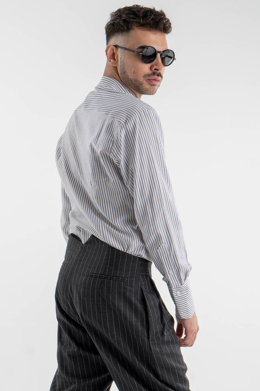 Light Grey Striped Shirt