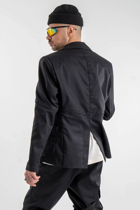 Deconstructed Blazer with Hand Stitches