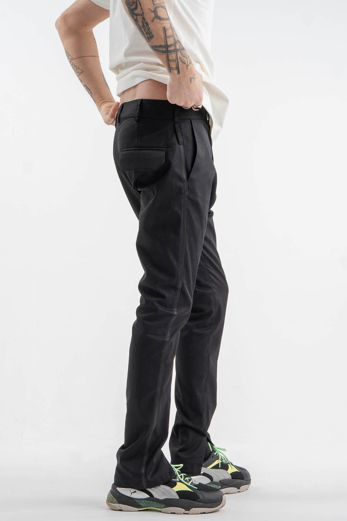 Black Kimono Trousers