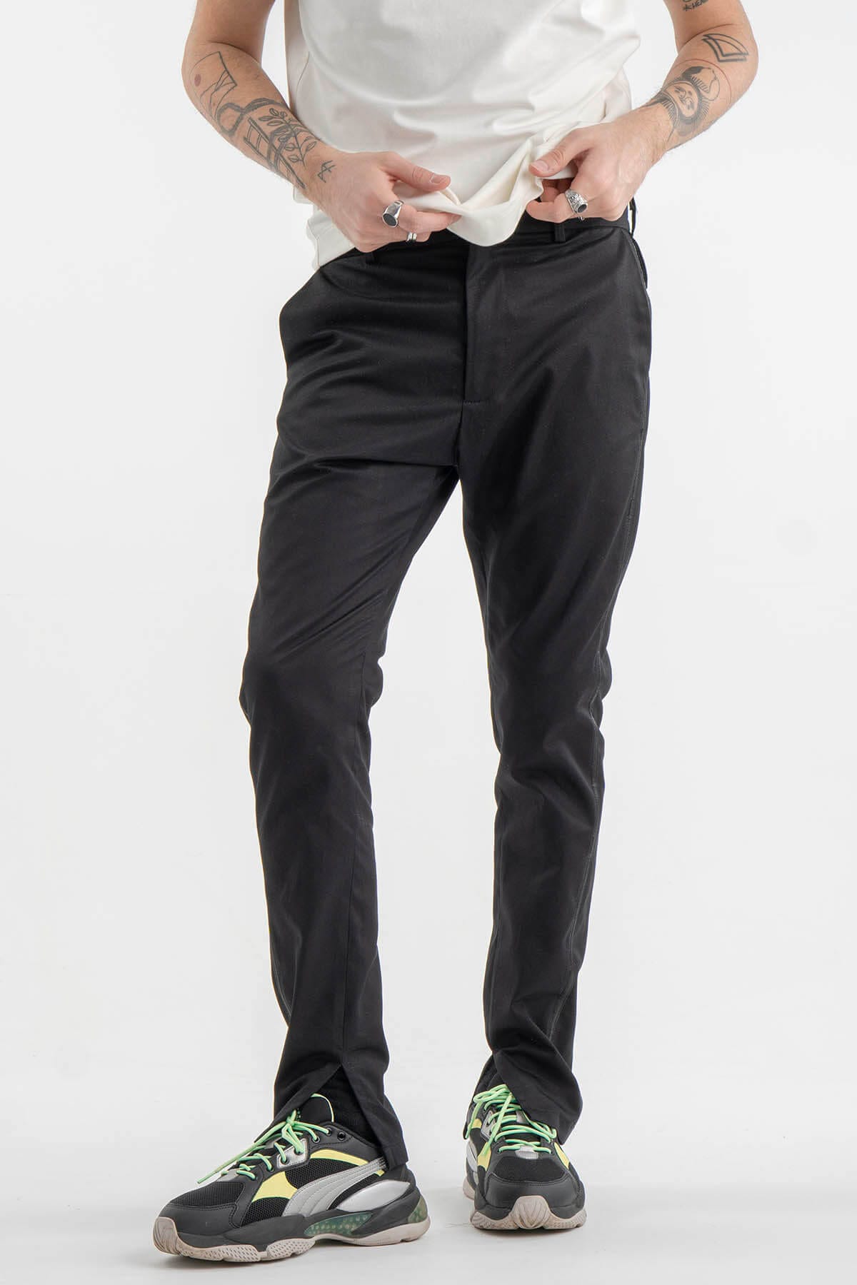 Black Kimono Trousers
