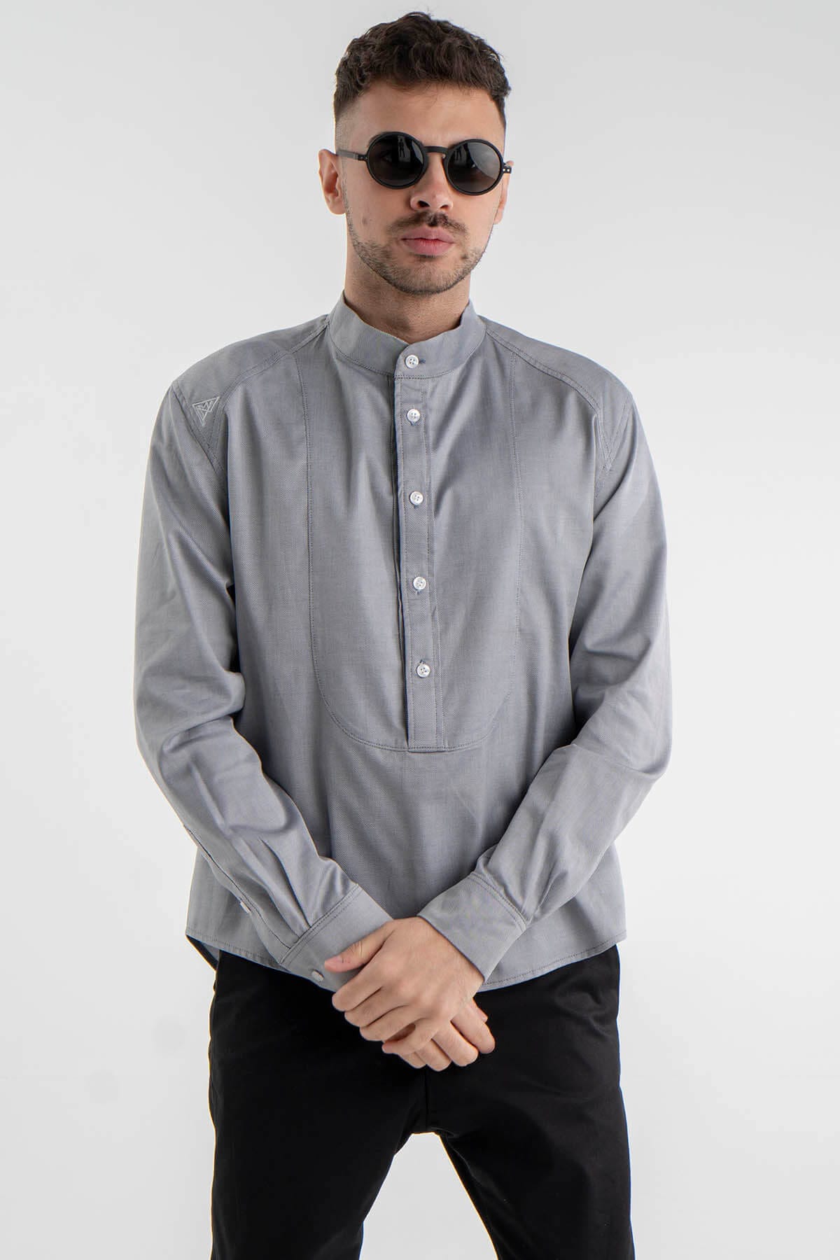 Grey Long-Sleeve Shirt