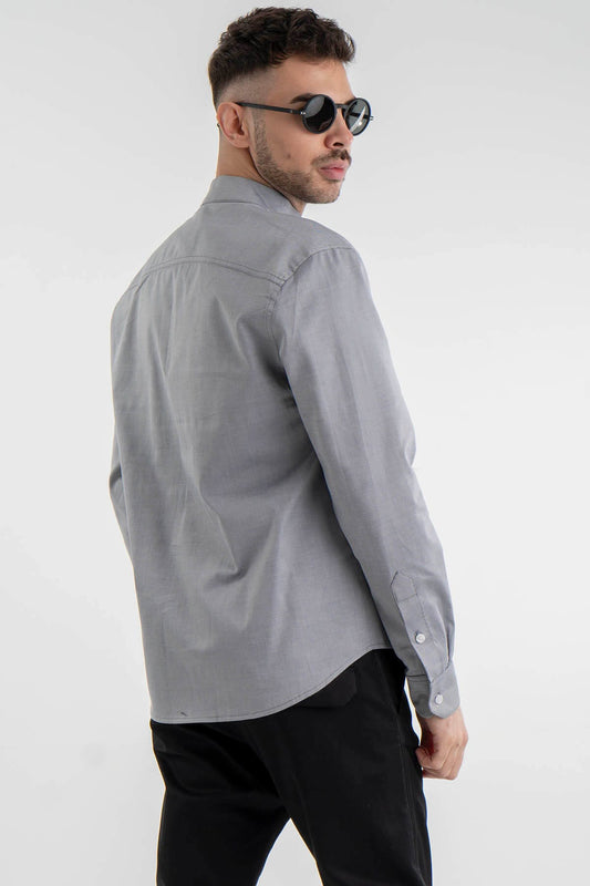 Grey Long-Sleeve Shirt