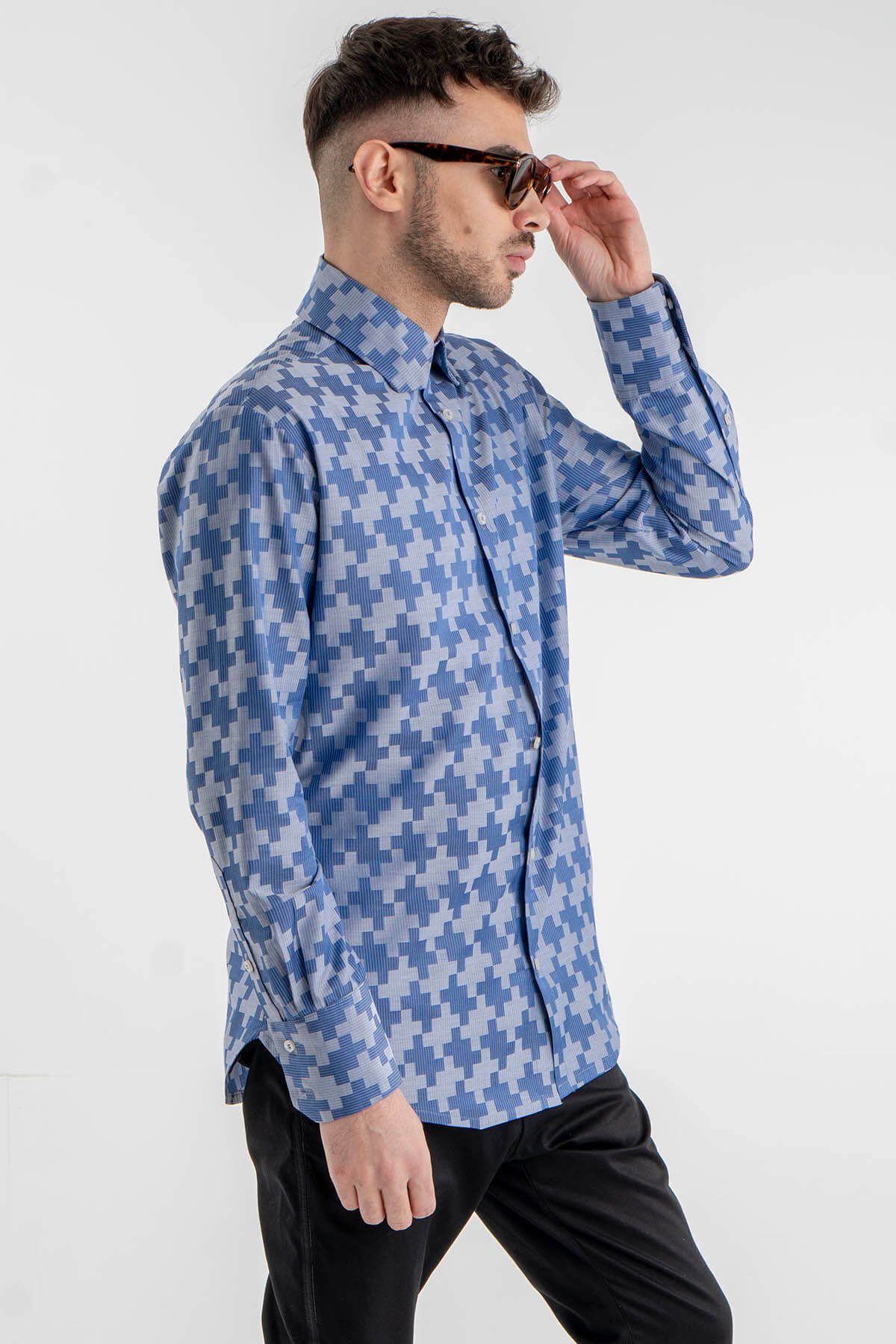 Shirt with Geometric Shapes