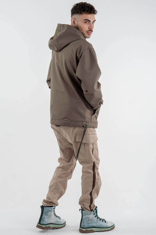 Hooded Karakul fur Lined Parka Coat