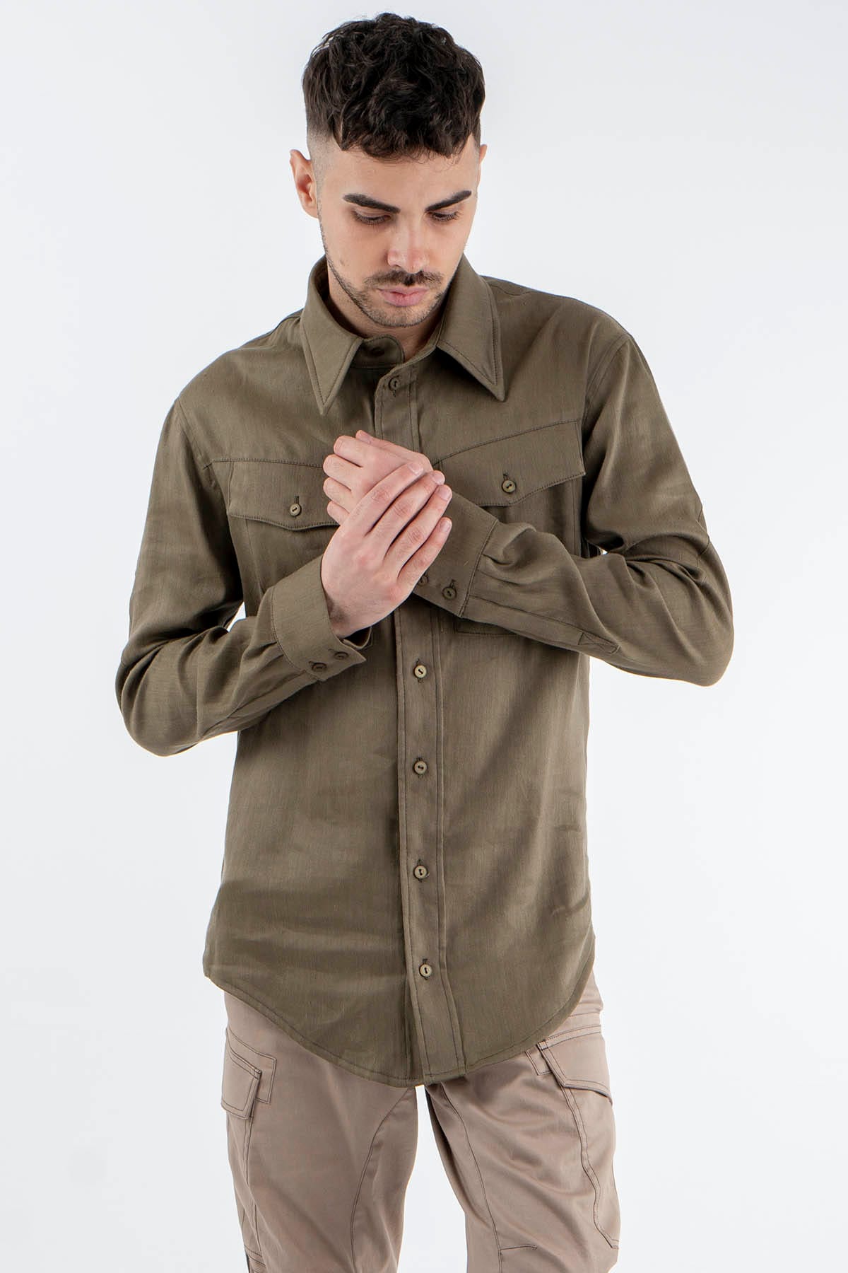 Linen Shirt Tobacco Breeze