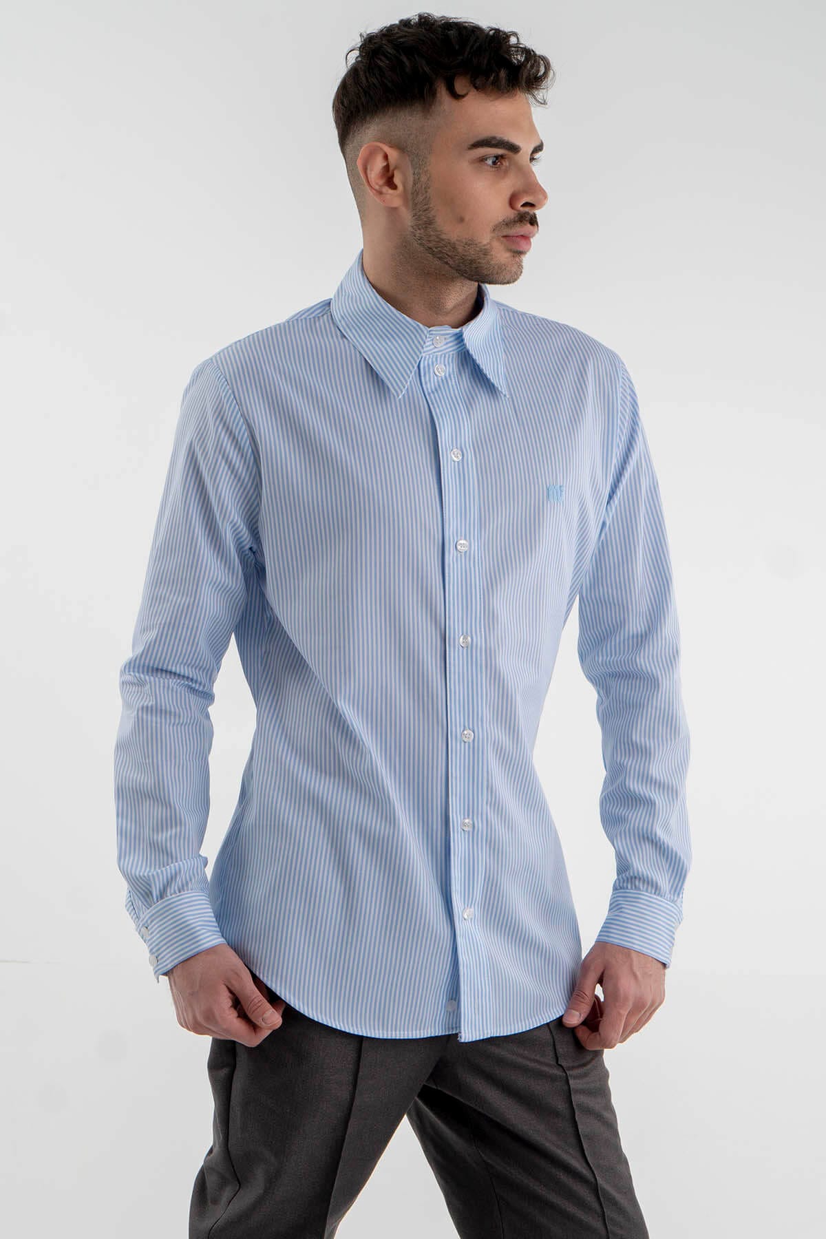 Light Blue Striped Shirt