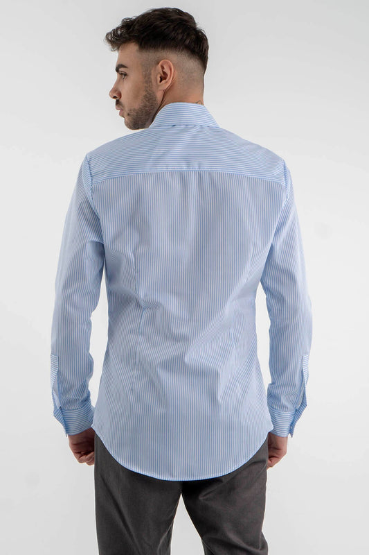 Light Blue Striped Shirt