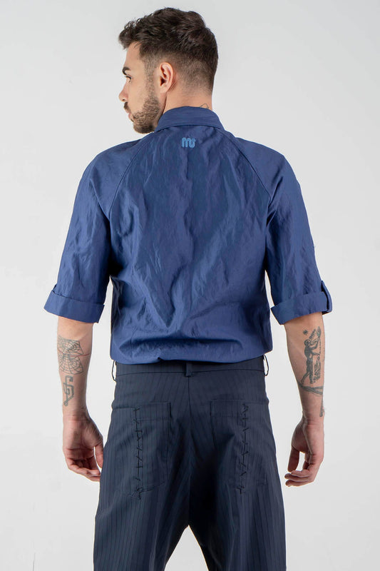 Reglan Sleeve Shirt in Blue