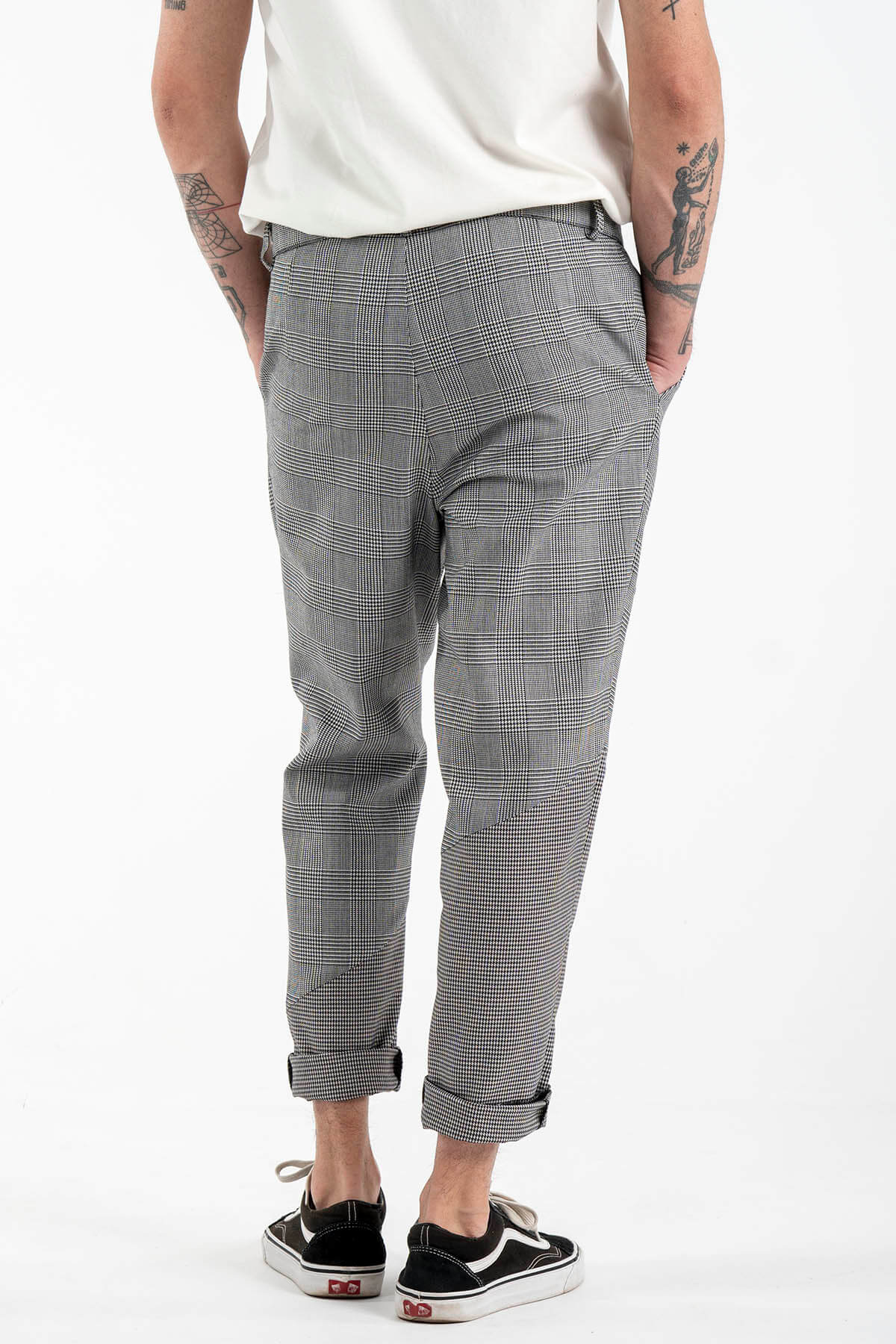 Spliced Suit Trousers in Gray