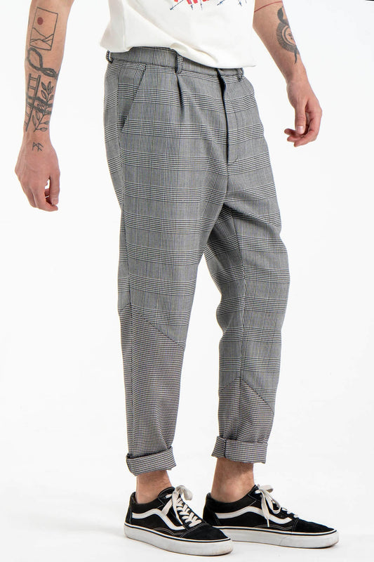 Spliced Suit Trousers in Gray
