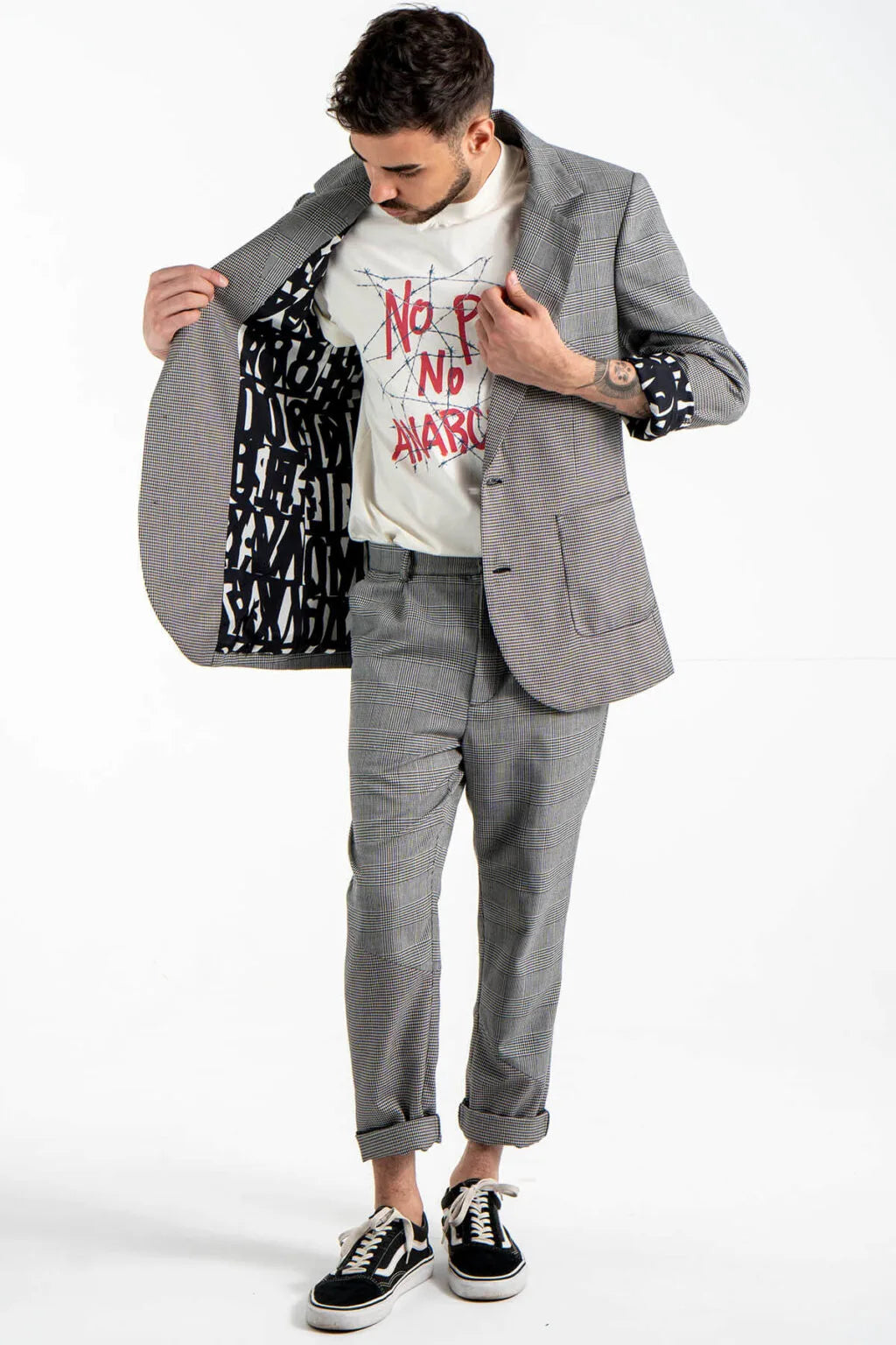 Spliced Blazer in Grey