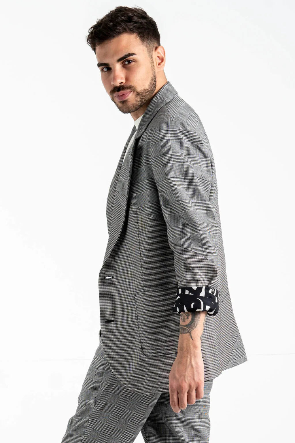 Spliced Blazer in Grey