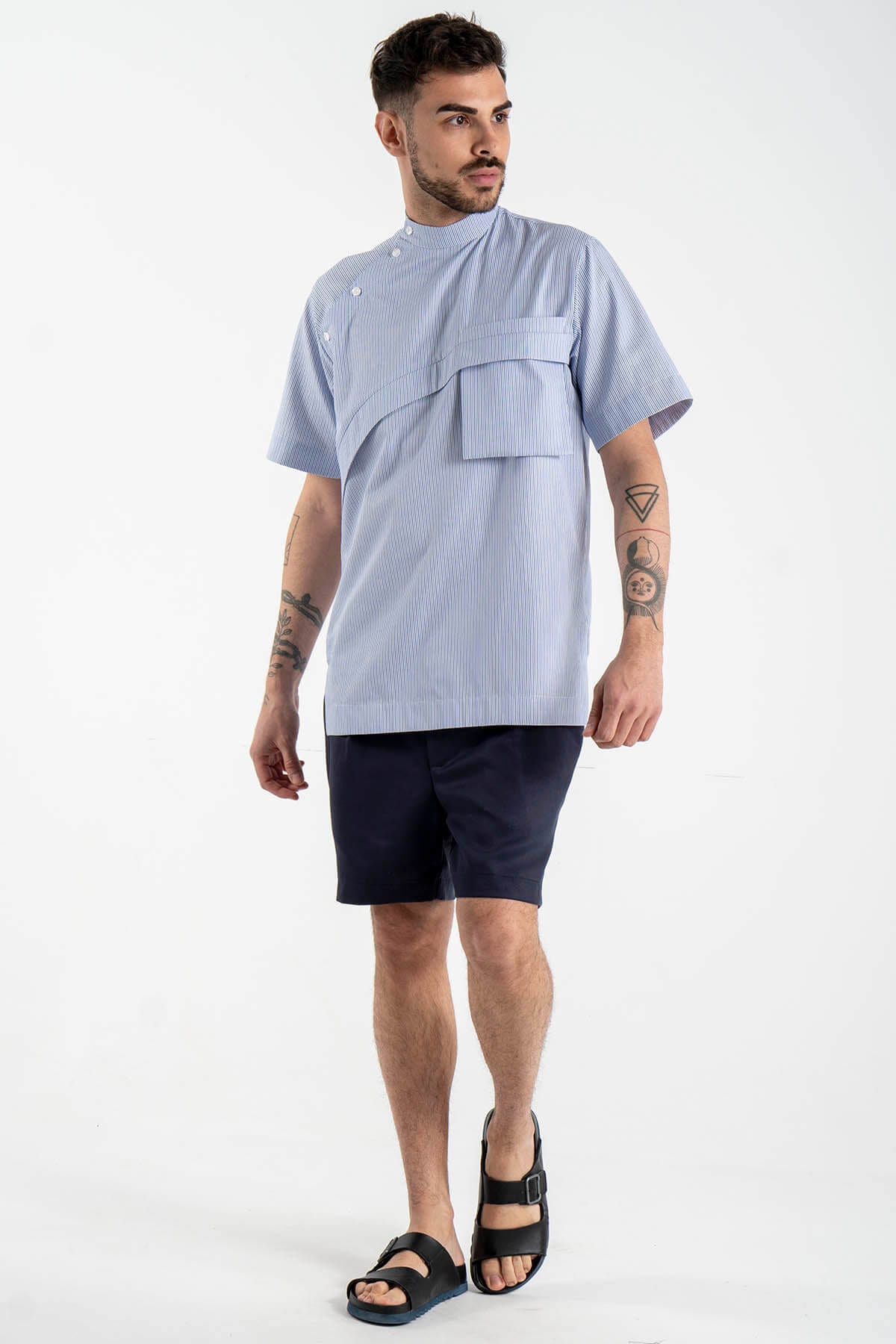 Asymmetric shirt in Blue