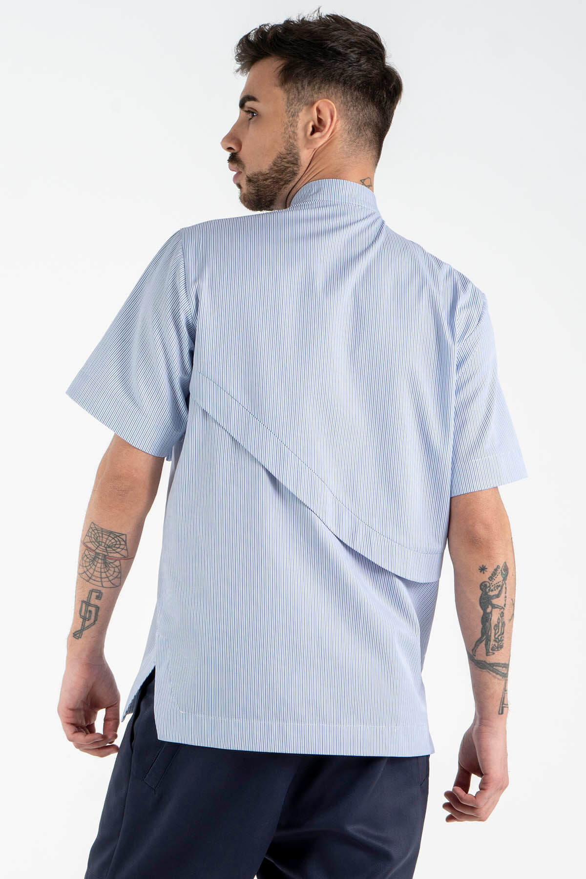 Asymmetric shirt in Blue