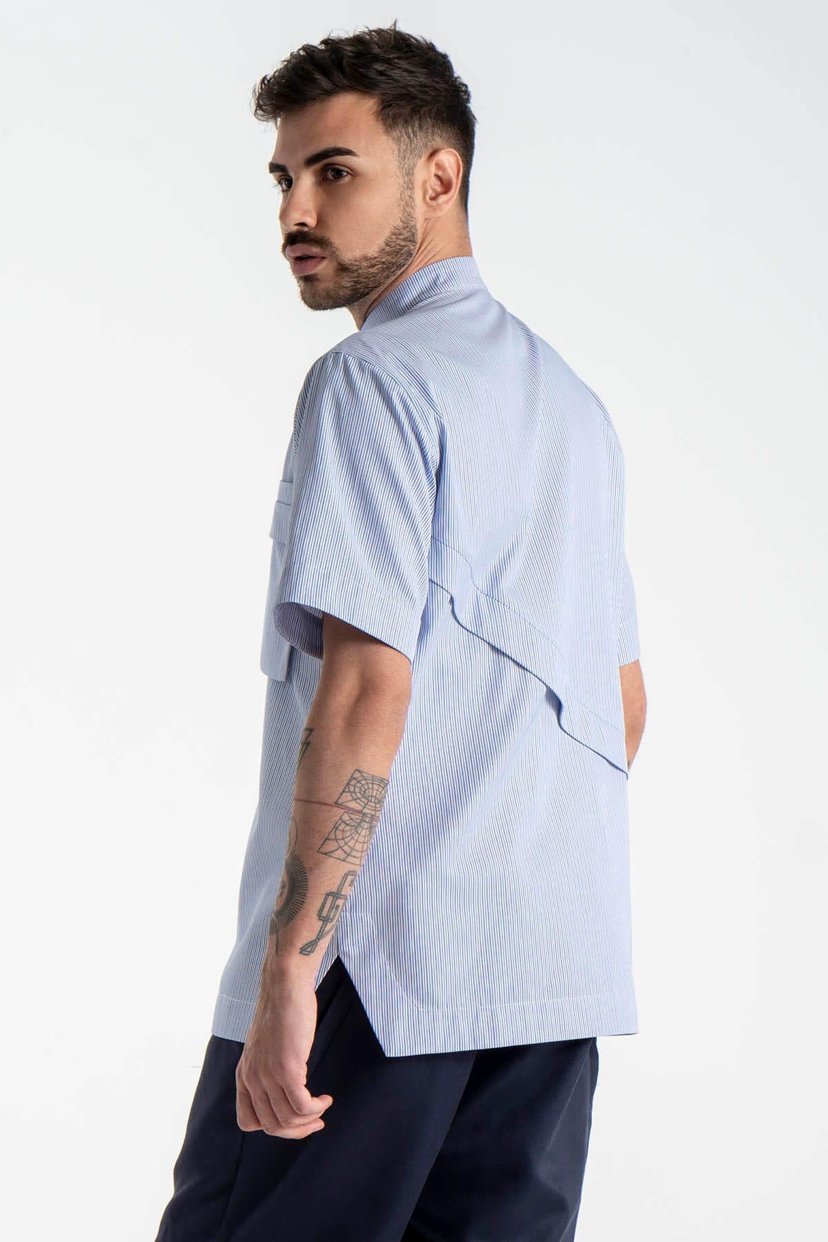 Asymmetric shirt in Blue