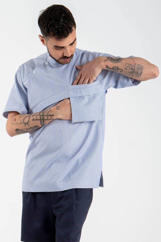 Asymmetric shirt in Blue