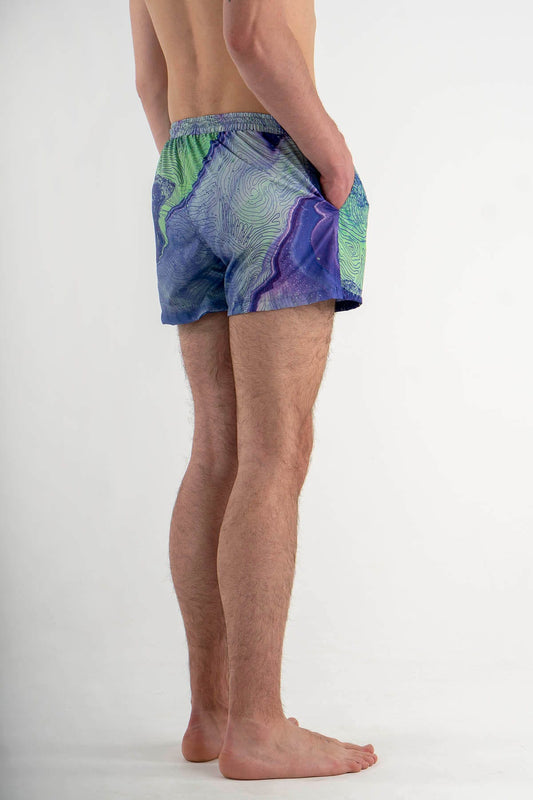 Swimming Shorts with Print “Voyage”