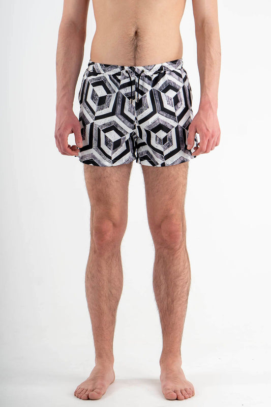 Swimming Shorts with Print “Maze”
