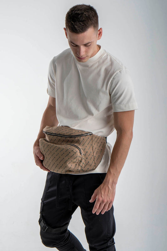 Jumbo Belt bag in Brown With all Over Print