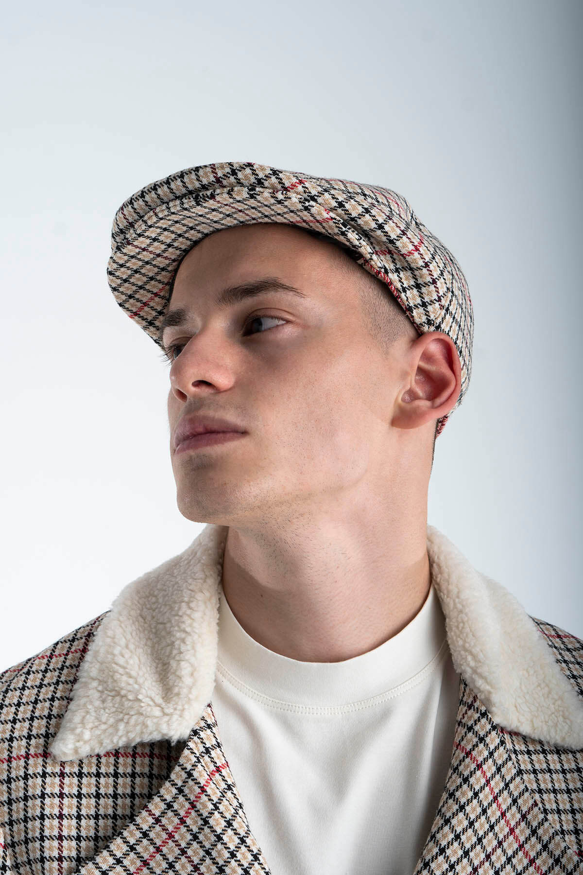 Checked Newsboy Cap