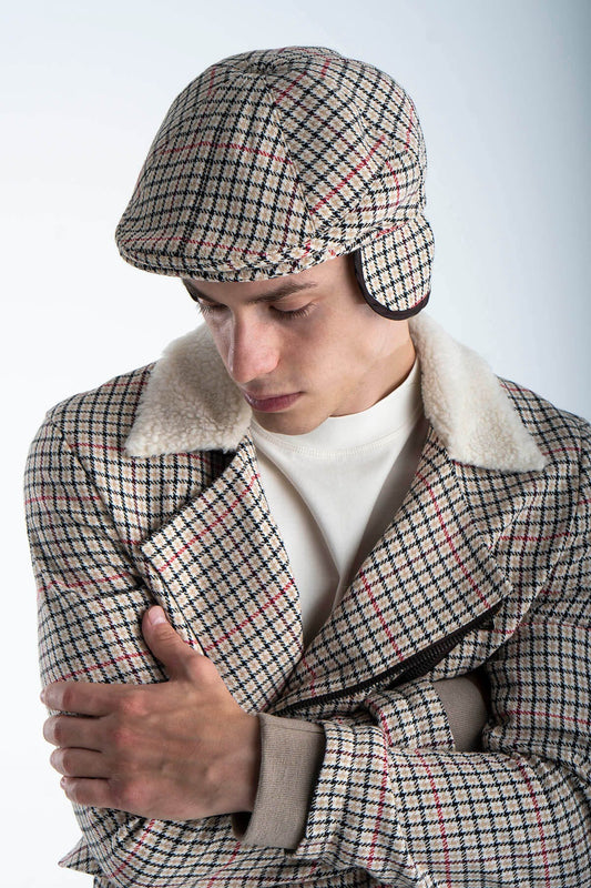 Checked Newsboy Cap