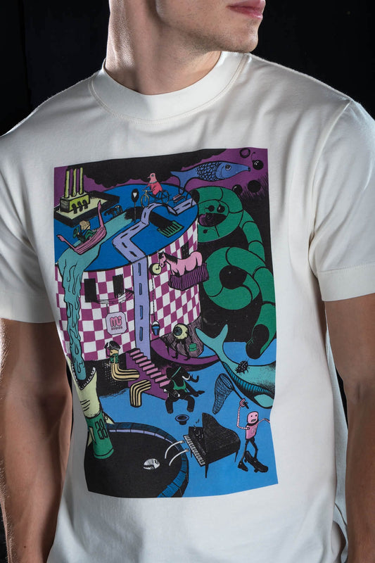 Hand painted T-shirt “Anarchism” White