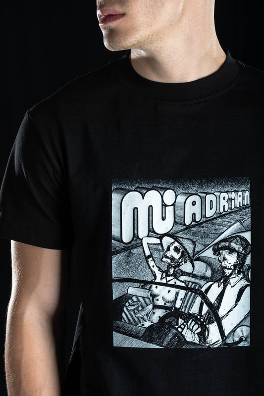 Hand painted T-shirt “Romance” Black