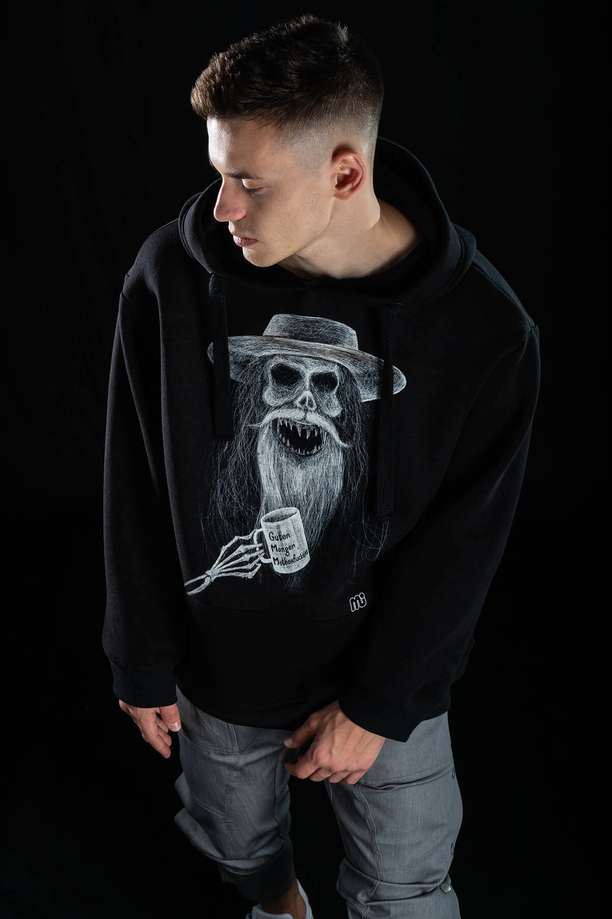 Oversized Hoodie with Print ‘Guten Morgen MotherF*cker’