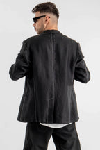 Double-Breasted Linen Jacket