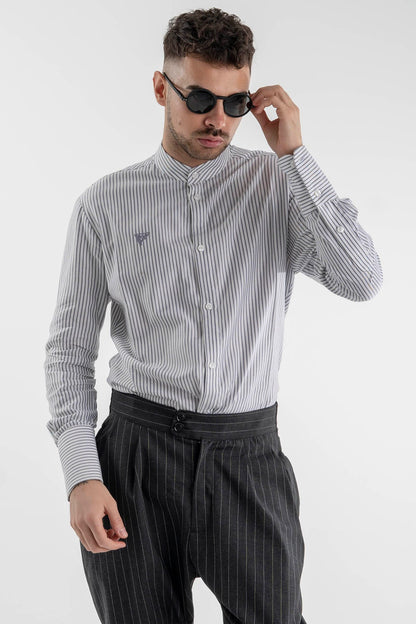 Light Grey Striped Shirt
