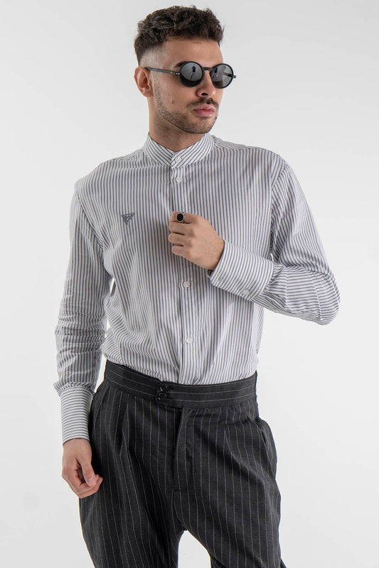 Light Grey Striped Shirt
