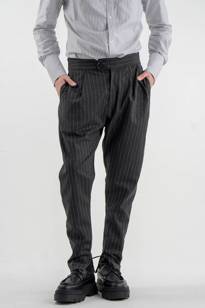 Edgy Striped Trousers