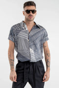 Asymmetrical Textile Design Shirt