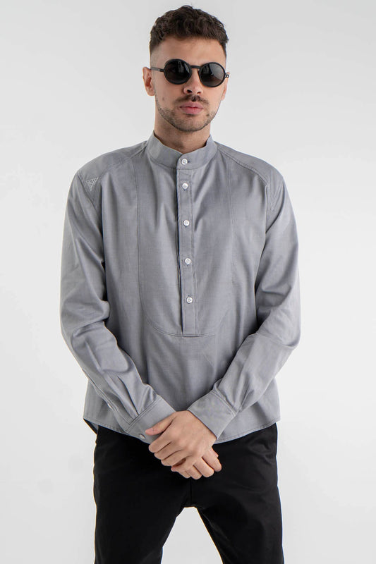 Grey Long-Sleeve Shirt