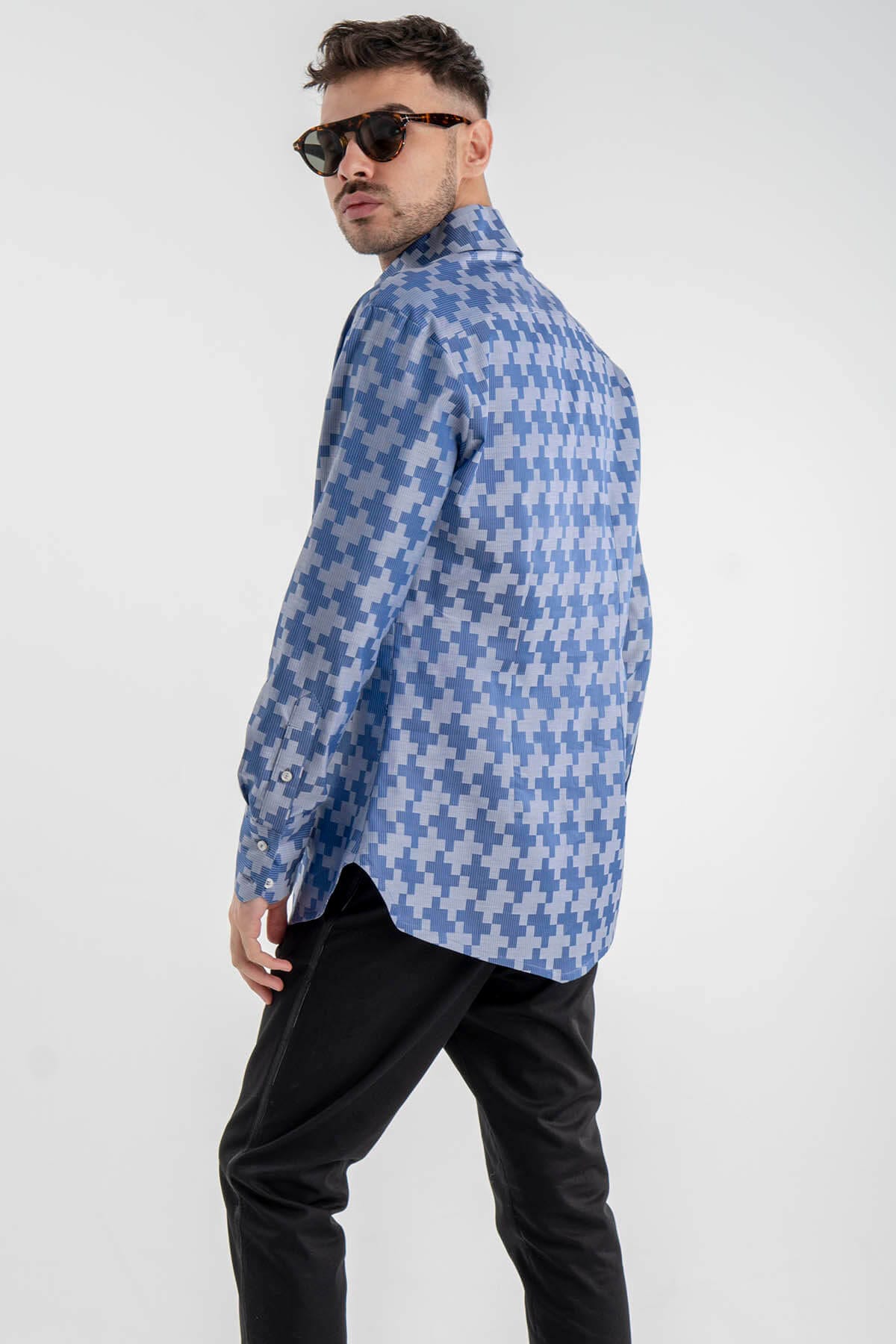 Shirt with Geometric Shapes