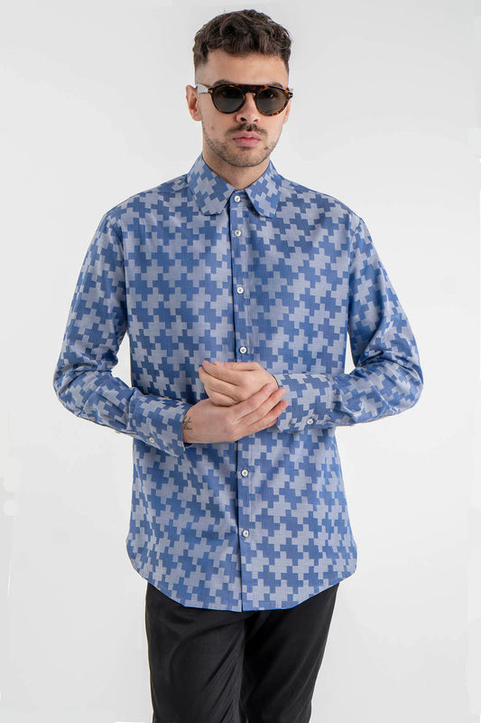Shirt with Geometric Shapes