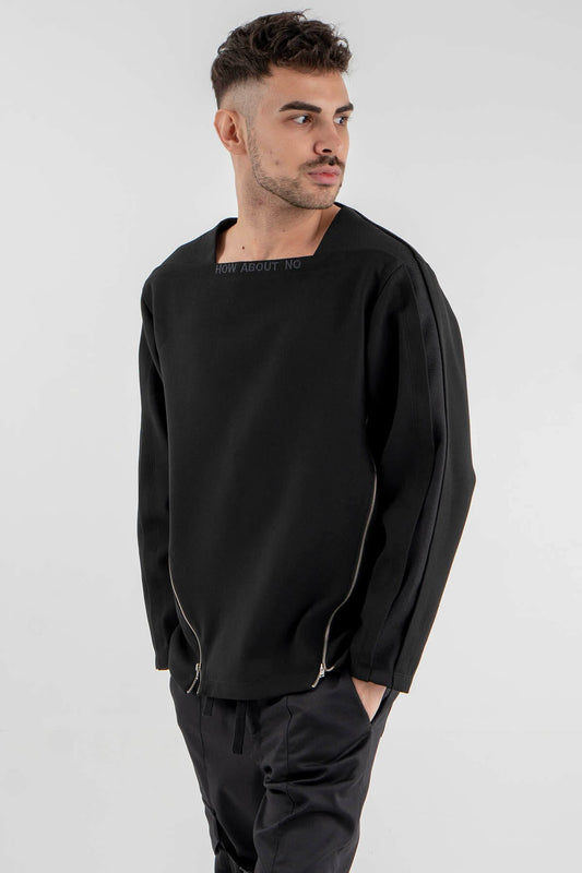 Geometric Blouse “How about no”