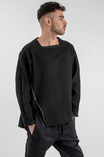 Geometric Blouse “How about no”