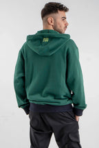 Oversized Hoodie in Green with Print