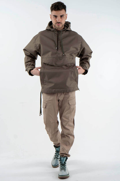 Hooded Karakul fur Lined Parka Coat