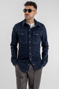 Regular Fit Denim Shirt with Pearl Details