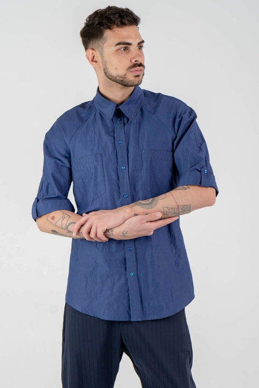 Reglan Sleeve Shirt in Blue