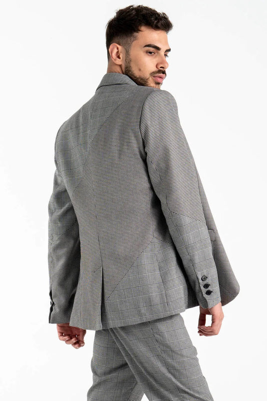 Spliced Blazer in Grey