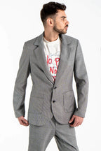 Spliced Blazer in Grey