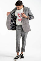 Spliced Blazer in Grey