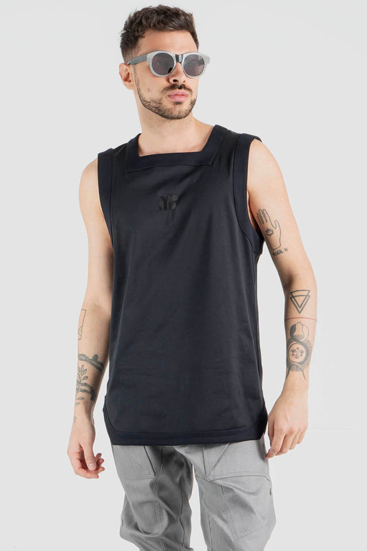 Geometric Vest in Black