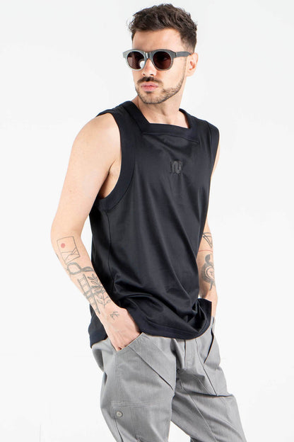 Geometric Vest in Black