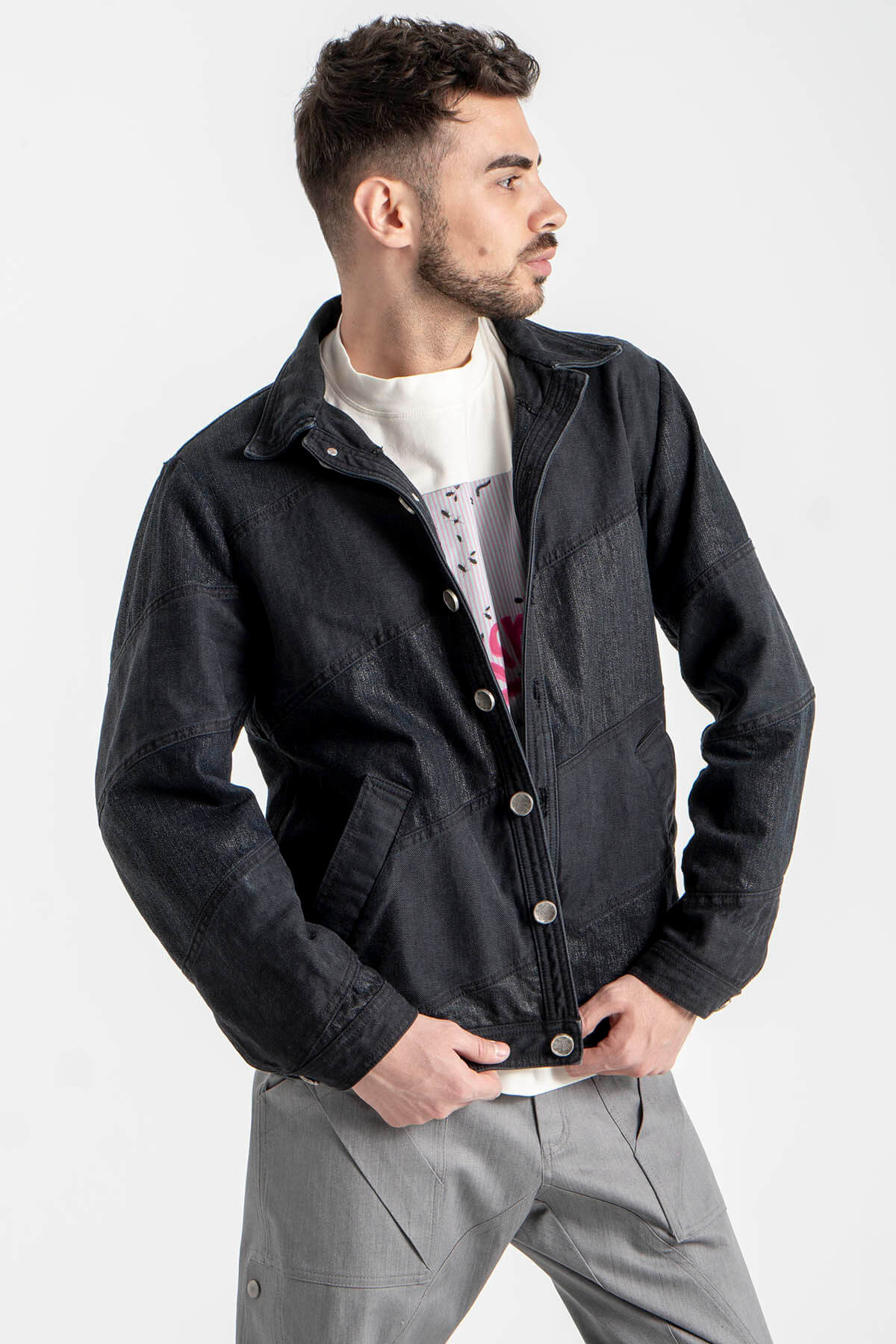Spliced Denim Jacket