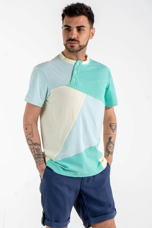 Asymmetric T-shirt with Visible Seams