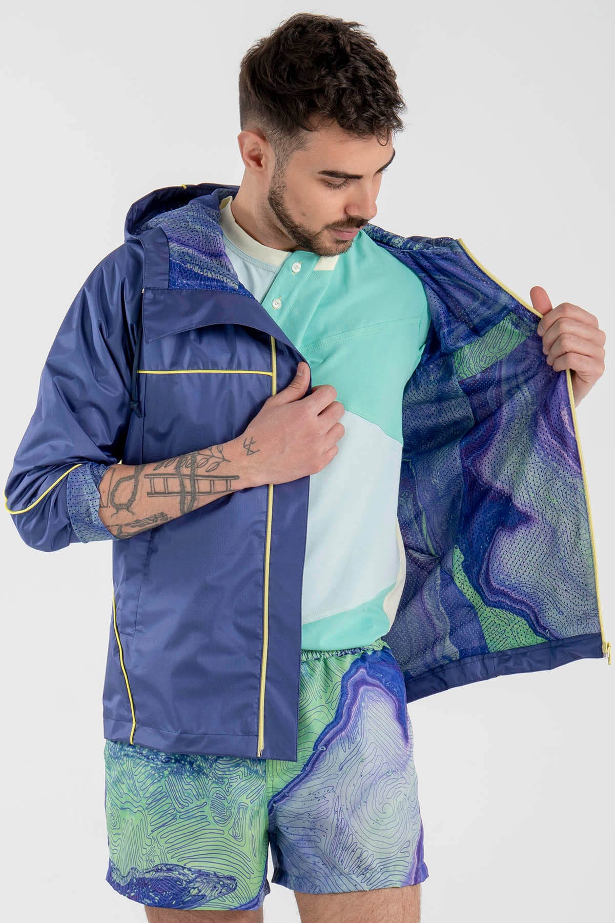 Jacket in Purple Blue